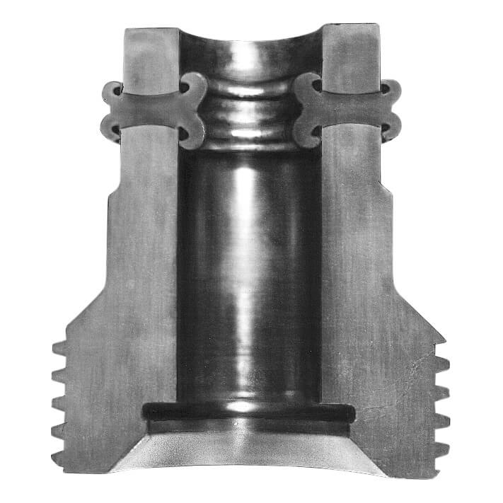 Oil well head manifold tubing cross-section