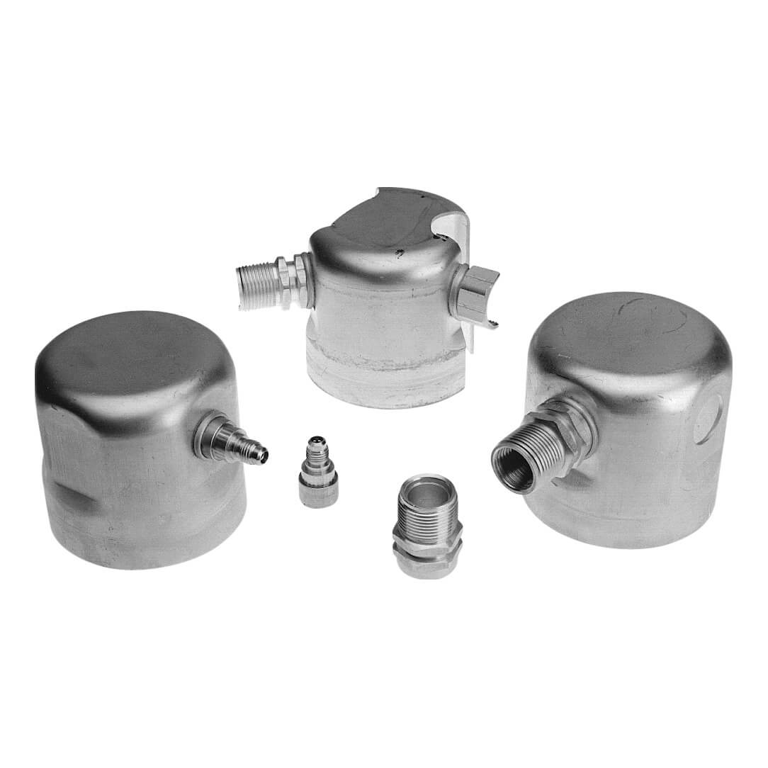 Air conditioner accumulator. Aluminum housing.