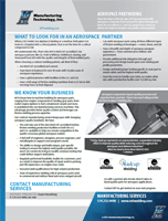 Manufacturing Services Aerospace Partnering Flyer